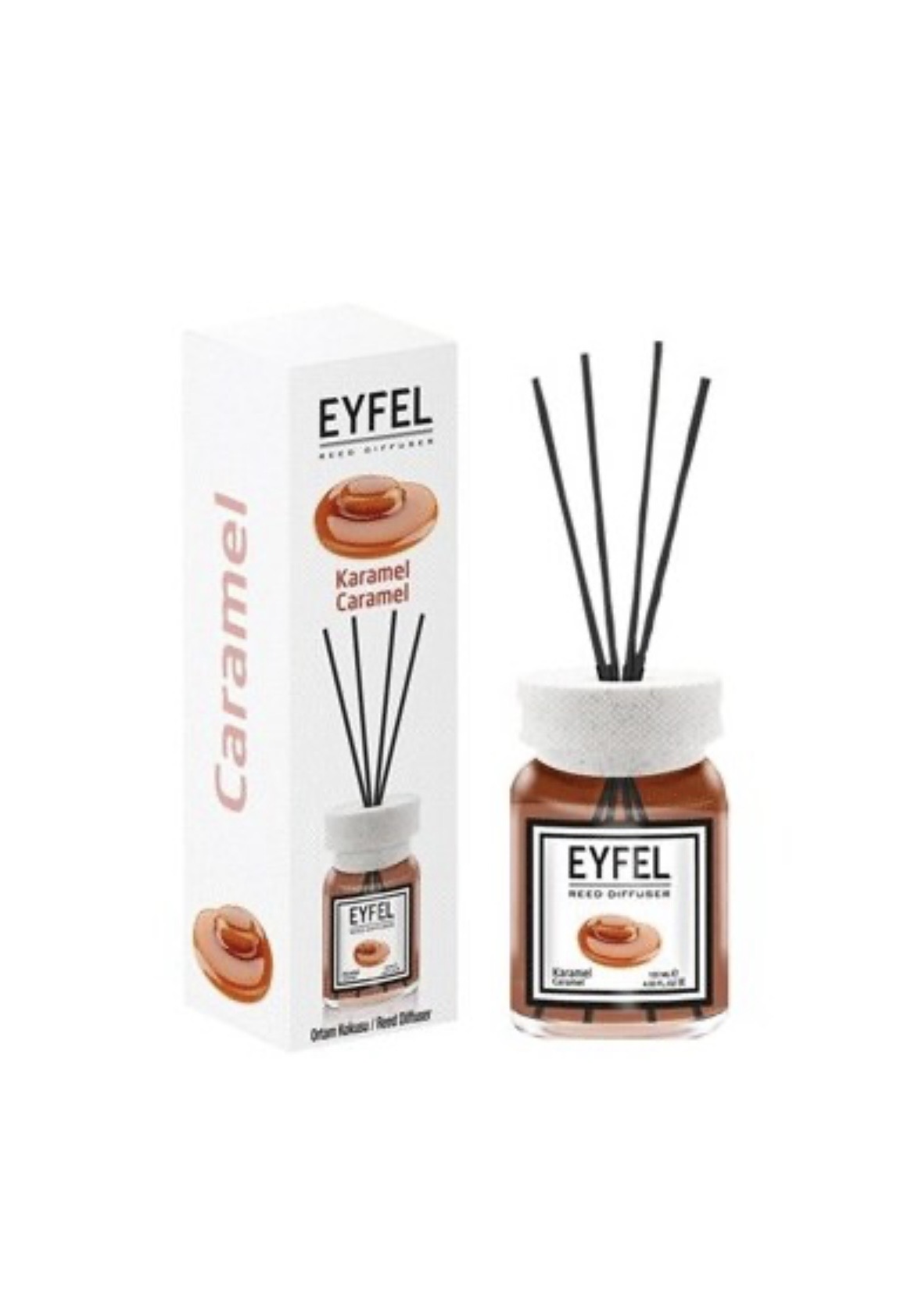 خوشبو کننده هوا ایفل اصل eyfel Reed Diffuser با رایحه کارامل 120میل