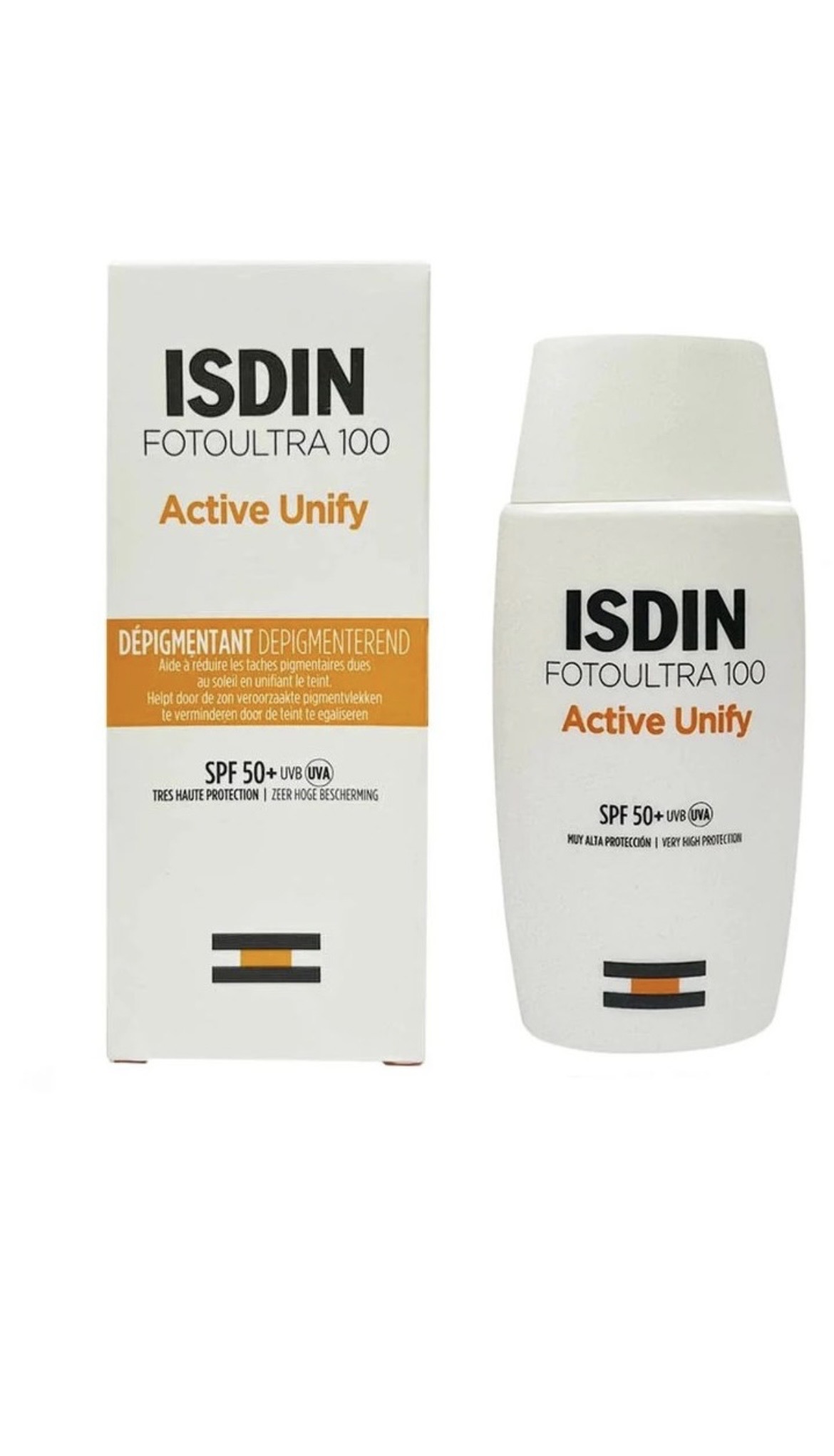 ضد آفتاب بی رنگ اکتیو یونیفای(ضد لک) SPF50 حجم ۵۰ میلی لیتر