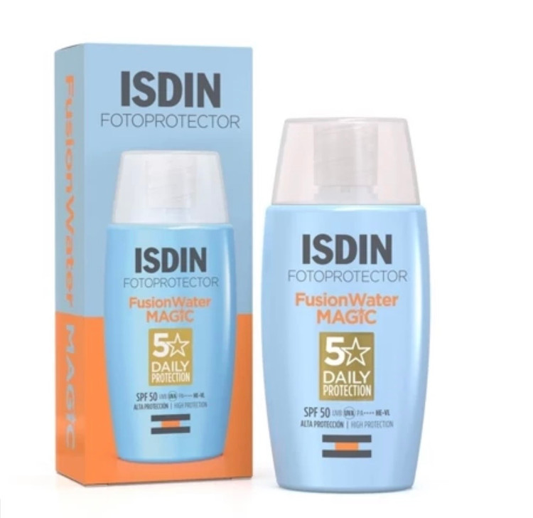 ضد آفتاب فیوژن واتر مجیک ایزدین بی رنگ SPF50 حجم 50 میل