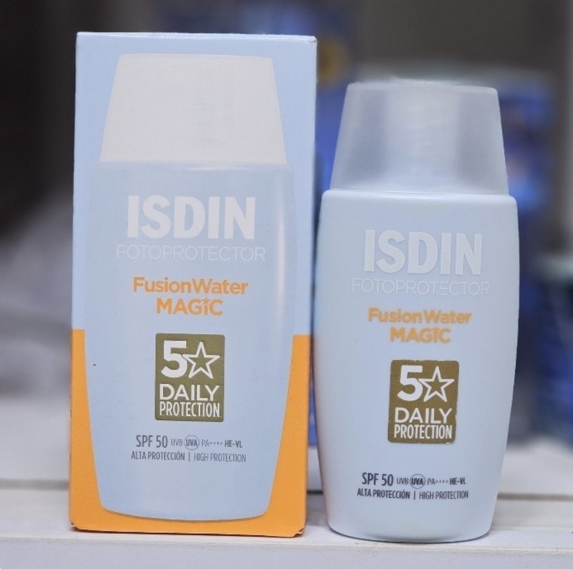 ضد آفتاب فیوژن واتر مجیک ایزدین بی رنگ SPF50 حجم 50 میل